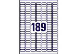 Etiket Avery L6008-20 25.4x10mm zilver 3780stuks