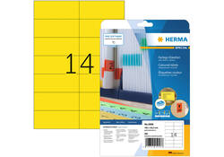 Etiket HERMA 5058 105x42.3mm verwijderbaar geel 280stuks