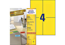 Etiket Avery Zweckform 3459 105x148mm A6 geel 400stuks