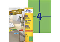 Etiket Avery Zweckform 3458 105x148mm A6 groen 400stuks