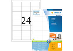 Etiket HERMA 4632 64.6x33,8mm premium wit 4800stuks