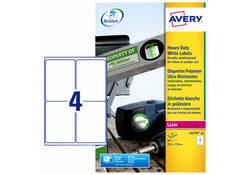 Etiket Avery L4774-20 99.1x139mm polyester wit 80stuks