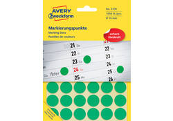 Etiket Avery Zweckform 3376 rond 18mm 1056stuks groen