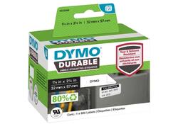 Etiket Dymo LabelWriter industrieel 32x57mm 1 rol á 800 stuks wit