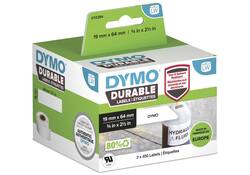 Etiket Dymo LabelWriter industrieel 19x64mm 2 rollen á 450 stuks wit