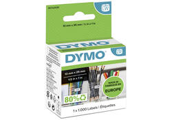 Etiket Dymo LabelWriter multifunctioneel 13x25mm 1 rol á 1000 stuks wit