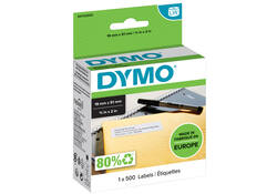 Etiket Dymo LabelWriter multifunctioneel 19x51mm 1 rol á 500 stuks wit