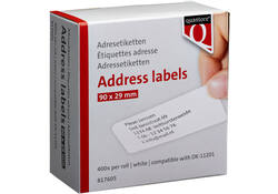 Labeletiket Quantore DK-11201 29x90mm adres wit