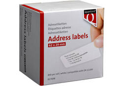 Labeletiket Quantore DK-11209 29x62mm adres wit