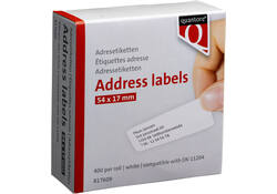 Labeletiket Quantore DK-11204 17x54mm wit 400 stuks