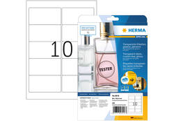 Etiket HERMA 8018 96x50.8mm transparant 250 stuks