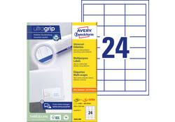 Etiket Avery Zweckform 3658 64.6x33.8mm wit 4800stuks