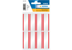 Etiket HERMA 1902 54x19mm naametiket wit rood zijde 16stuks
