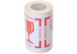 Waarschuwingsetiket IEZZY breekbaar 80mmx100m rood