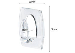 Haak Command mini inclusief bevestigingsstrip transparant 6 stuks