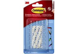 Sierklemmen Command 17026CLR inclusief bevestigingsstrip transparant