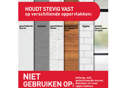Bevestigingsstrip Command klik vast klein 1,8kg wit