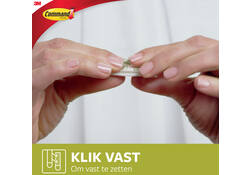 Bevestigingsstrip Command klik vast smal 5,4kg wit