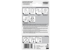 Keukenhaak Command kunststof transparant incl bevestigingsstrip