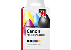 Inktcartridge Quantore alternatief tbv Canon PGI-580XXL CLI-581XXL 2x zwart + 3 kleuren