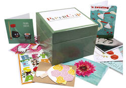 Wenskaartenbox Paperclip diverse thema's 75 kaarten