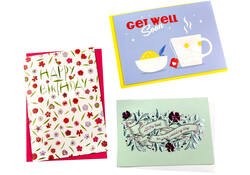 Wenskaart Paperclip navulset Engels 6 kaarten assorti