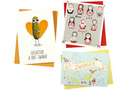 Wenskaart Paperclip navulset zwanger 6 kaarten