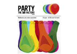 Ballon Haza uni 30cm 10 stuks assorti