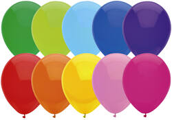 Ballon Haza uni 30cm 10 stuks assorti