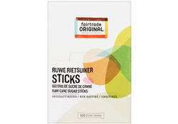 Rietsuikersticks Fairtrade Original 600 stuks