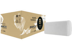 Handdoek BlackSatino Original PT30 v-vouw 2-laags 25x23cm wit 274570