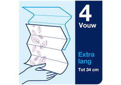 Handdoek Tork Xpress H2 multifold en 2-laags wit 100297
