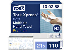 Handdoek Tork H2 multifold Premium kwaliteit 2 laags wit 100288