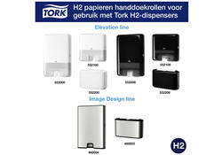 Handdoek Tork H2 multifold Premium kwaliteit 2 laags wit 100288