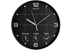 Wandklok Unilux On Time Ø 30.5cm zwart/wit