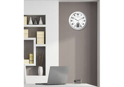Wandklok Unilux Instinct Ø 30.5cm zilvergrijs/wit