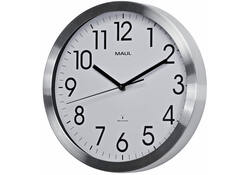 Wandklok MAUL Move RC Ø30.5x4.5cm aluminium frame /wit incl.batterij