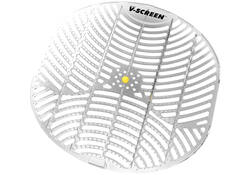 Urinoirmat V-screen Citrus Mango 178x178mm lichtgrijs