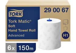 Handdoekrol Tork Matic H1 advanced 2-laags scheurbestendig 150m wit 290067