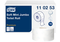 Toiletpapier Tork Mini Jumbo T2 premium 2-laags 170mtr wit 110253