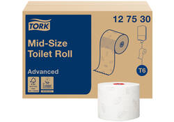 Toiletpapier Tork T6 Advanced systeemrol 2-laags 100m wit 127530