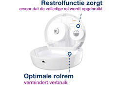 Toiletpapierdispenser Tork Mini Jumbo T2 Elevation wit 555000