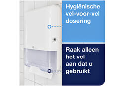 Handdoekdispenser Tork H3 Elevation C-vouw en Z-vouw wit 553000
