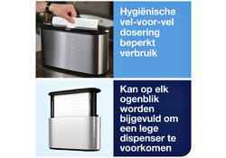 Handdoekdispenser Tork Express Image lijn Countertop Multifold H2 rvs 460005