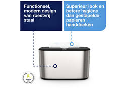 Handdoekdispenser Tork Express Image lijn Countertop Multifold H2 rvs 460005