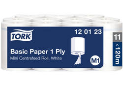 Poetspapier Tork M1 Basic Universal 1-laags 120m wit 120123