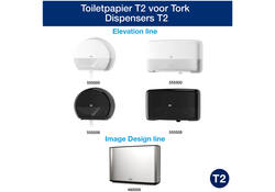 Toiletpapier Tork Mini Jumbo T2 advanced 2-laags 12 rollen wit 120280