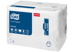 Lunchservet Tork Universal 1/8 vouw 1-laags 325x325mm 500 vel wit 509308