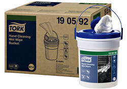 Handreinigingsdoek Tork W14 Premium emmer 1-laags 58 vel wit 190592
