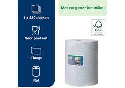 Reinigingsdoek Tork Heavy-Duty W1/2/3 multifunctioneel 280 vel blauw 530237